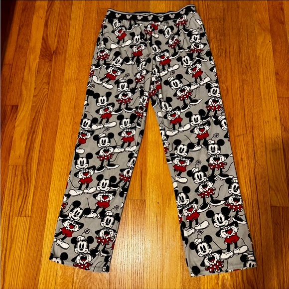 Disney Mickey Mouse Sleepwear Pajama Fuzzy Pants Gray Medium - Picture 2 of 4